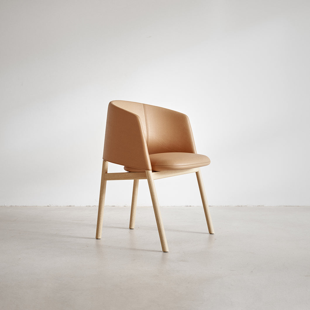 Collar Dining Chair with Wood Frame