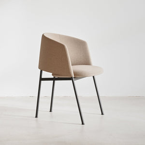 Collar Dining Chair with Metal Frame