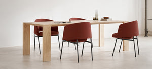 Collar Dining Chair with Wood Frame