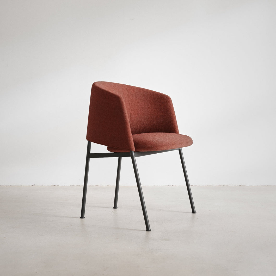 Collar Dining Chair with Metal Frame