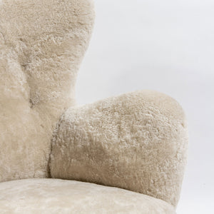 Flemming Lassen Shearling High Back Easy Chair - SOLD