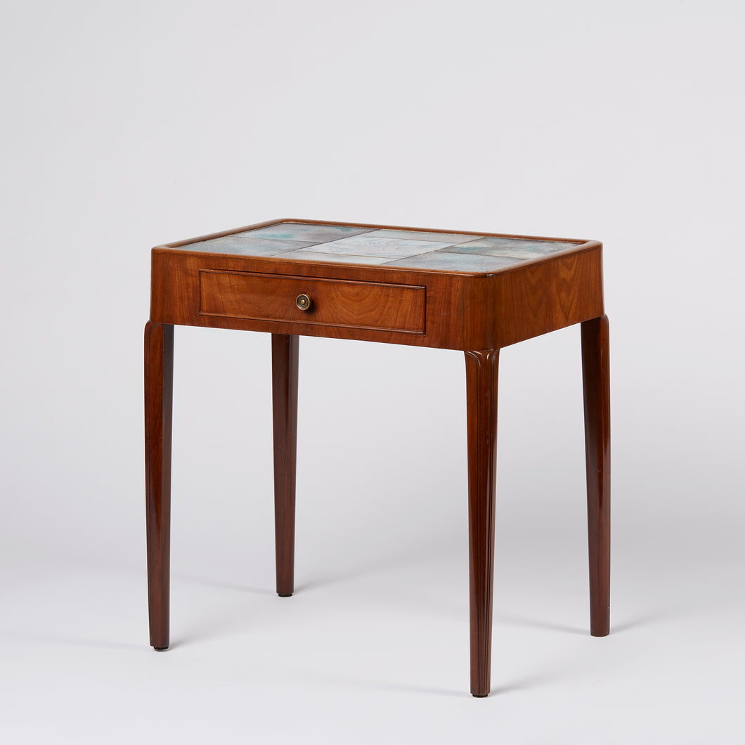 Frits Henningsen Tiled Table with Drawer - SOLD