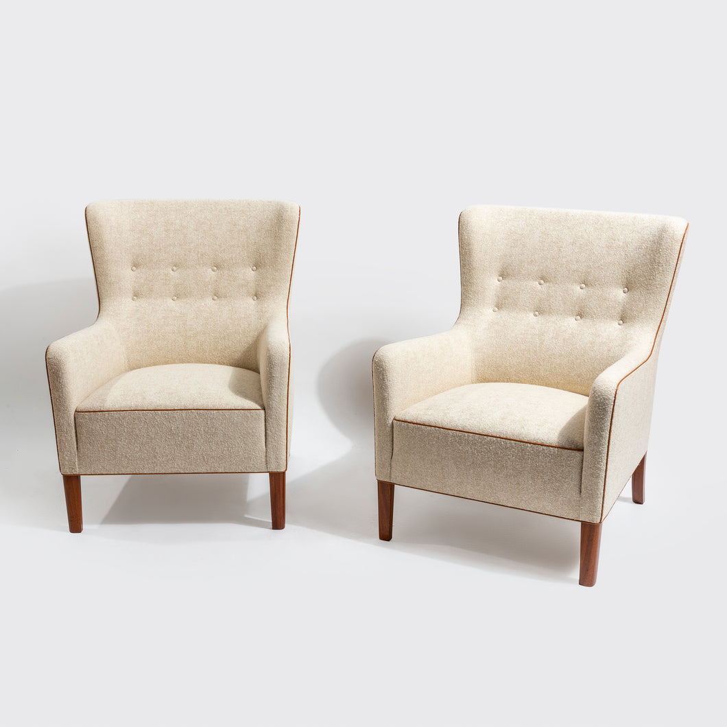 Ole Wanscher Pair of Large Easy Chairs - SOLD